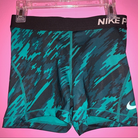 Womens Nike Pro Teal Camo Spandex 